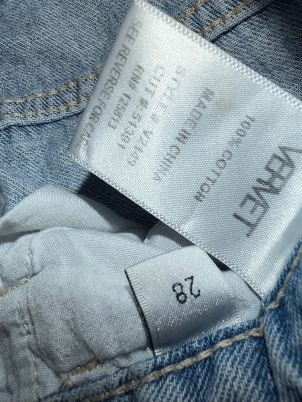 VERVET Los Angeles Size 28 Distressed High Rise Straight Leg Jeans Raw Hem